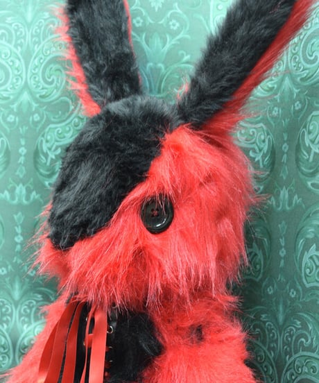 kki.2518　BLACK＆REDうさちゃんBAG。