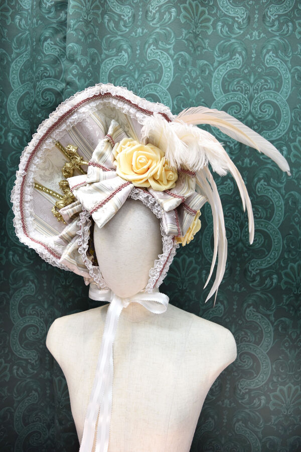 kki.2540 メリーゴーランドと薔薇のドレスボンネット。＜ピンク