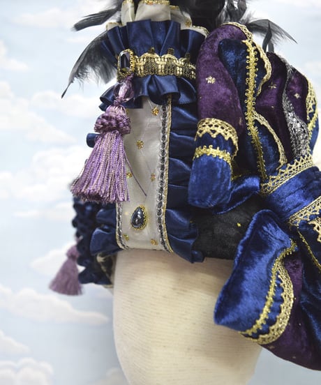 kki.2143　星屑とリボンのスクエアコーンHAT。