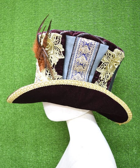 kki.2213　ロイヤルヴィンテージグラモフォンシルクHAT。