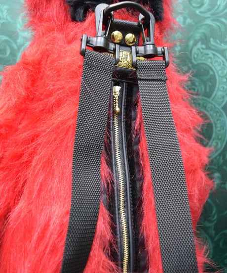 kki.2517　BLACK＆REDくまちゃんBAG。