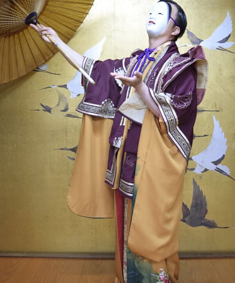 kki.2549　【KIMONO Custom】笑う福の神平安狩衣装束風ガウン。