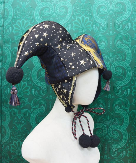 kki.2720　星空とジャガードのジェスターHAT。