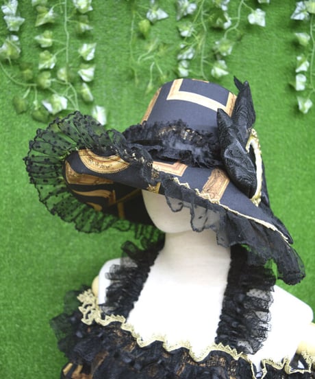 kki.2360　ロマンチックフレームホルターリボンワンピース/HAT set。