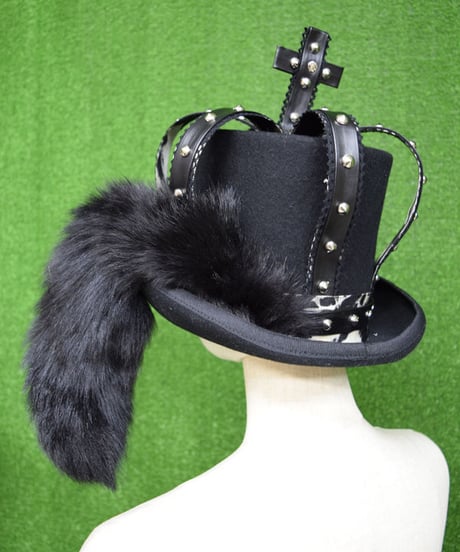 kki.2232　マッドフォックステイル王冠シルクHAT。