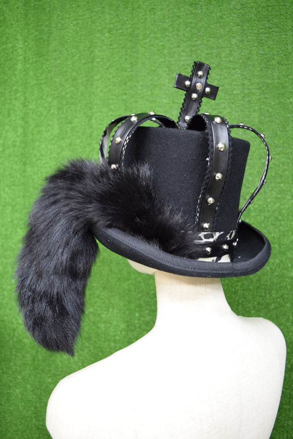 kki.2232 マッドフォックステイル王冠シルクHAT。 | 危機裸裸商店WEBSHOP