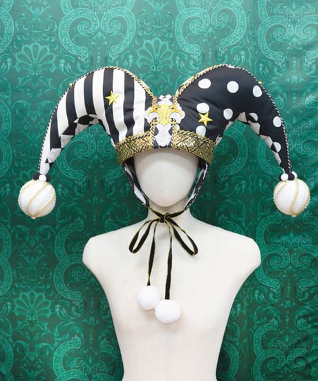 kki.2731　MONOKURO GOLD 道化師のジェスターHAT。