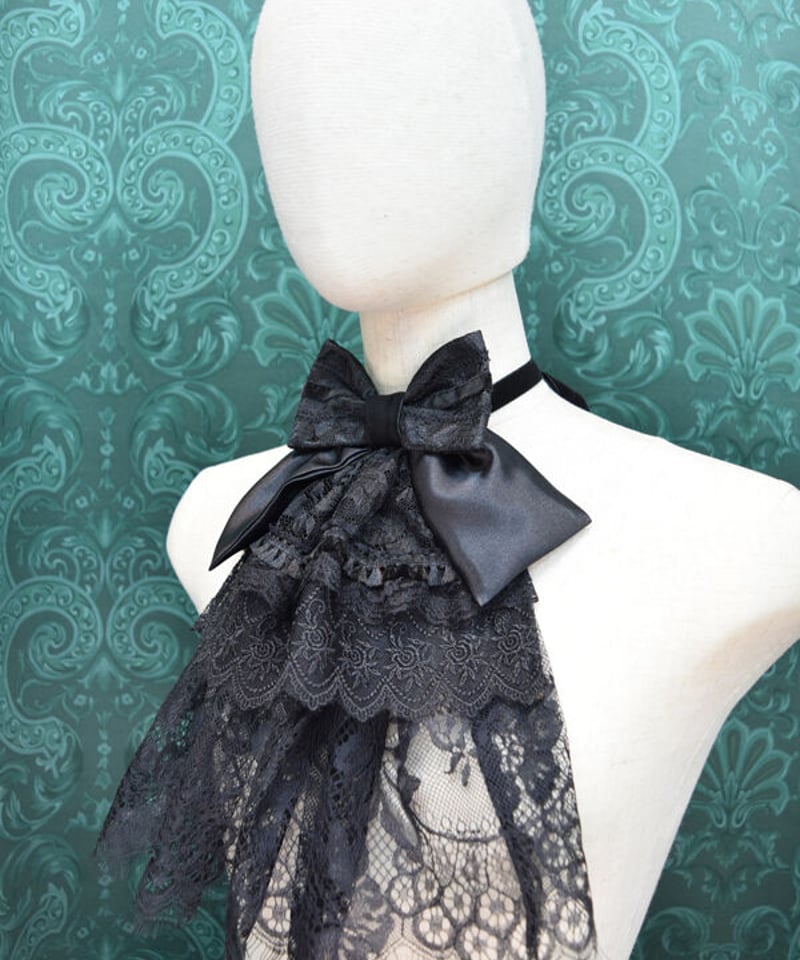 kki.2511 黒のリボンレースジャボ。 | 危機裸裸商店WEBSHOP