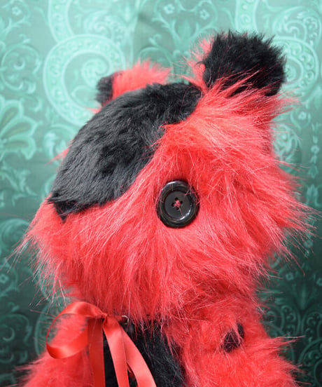 kki.2517　BLACK＆REDくまちゃんBAG。