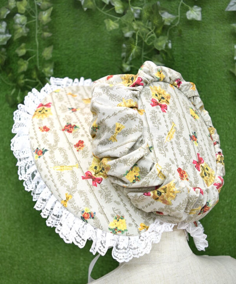 kki.2309 Pritty Cat Doll ボンネット、コルセット、ドロワーズ kki.2309 Pritty Cat Doll ボンネット、コルセット、ドロワーズ