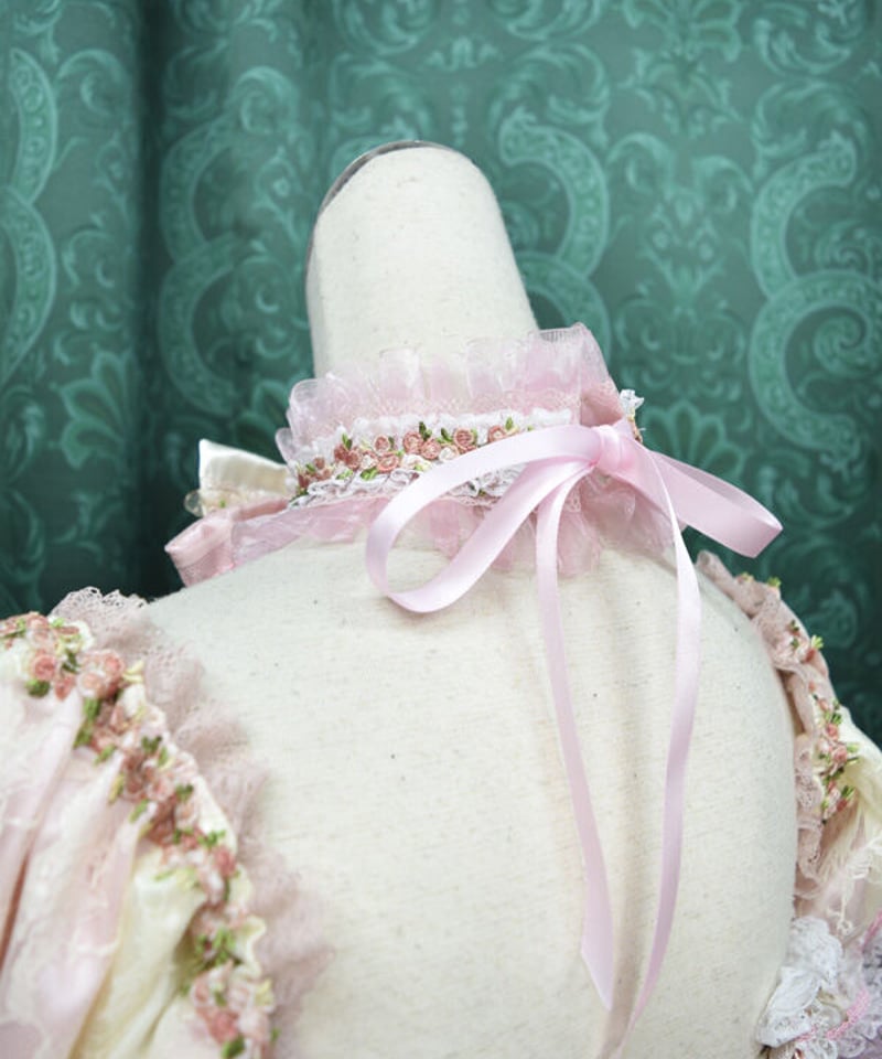 kki.2456 マリーアントワネットのロングコルセット/リボンチョーカー