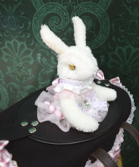 kki.2385　白うさぎのマジックシルクHATBAG。＜ピンク＞