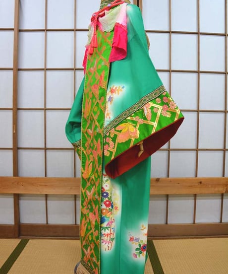 kki.2614　【KIMONO Custom】蝶のツカイKIMONOガウン。