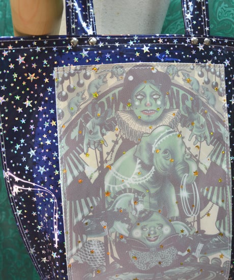 kki.SJ-004　SAKKIJEY◆collaboration Art Vinyl BAG。＜BLU/サーカス＞