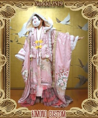 kki.2519　【KIMONO Custom】桜舞い散る振袖ガウン。