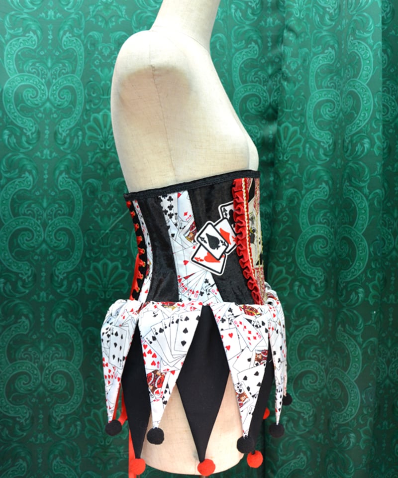 kki.2644 トランプの道化師ウエストコルセット。 | 危機裸裸商店WEBSHOP
