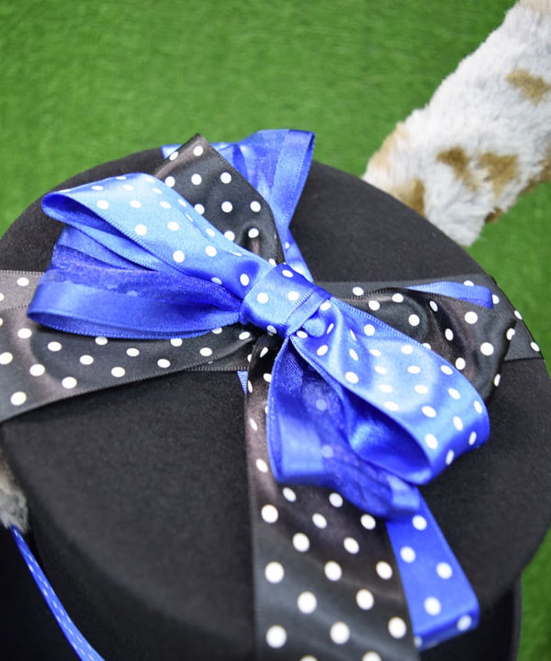 週末限定値下げ 新品：chisaki： Lein パオ素材 シルクリボン ハット 週末限定値下げ 新品：chisaki： Lein パオ素材 シルクリボン ハット