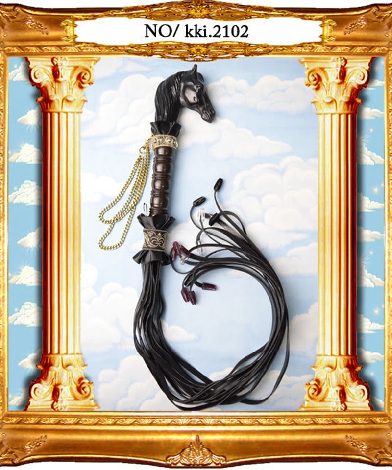 kki.2102 ブラックホースクリスタルバラ鞭。 | 危機裸裸商店WEBSHOP