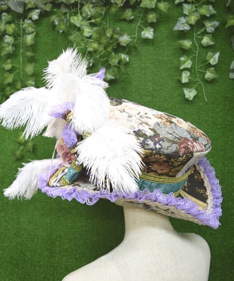 kki.2331　薔薇の貴族のオーストリッチ添え HAT。