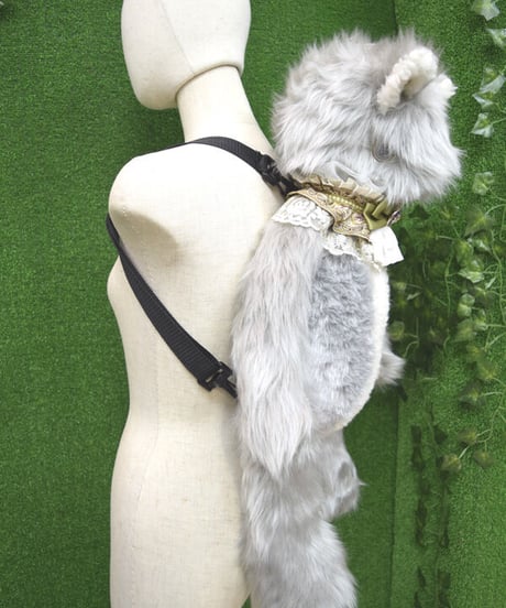 kki.2319　アンティークシルバーねこちゃんBAG。