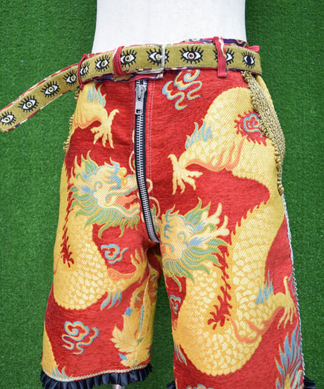 kki.2243　心は錦。眼とドラゴンのハーフパンツ。