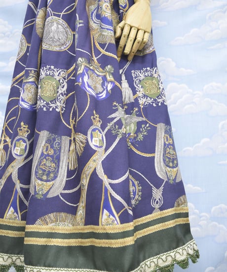 kki.2178　ヴィンテージエンブレムサマードレス　ベレー、ワイドパンツSet。