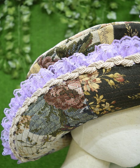 kki.2331　薔薇の貴族のオーストリッチ添え HAT。