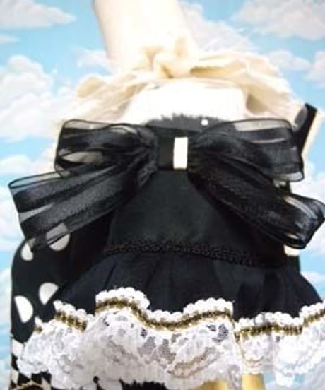 kki.1608　モノクロウサギのスモッグエプロン 。Set 。  のコピー