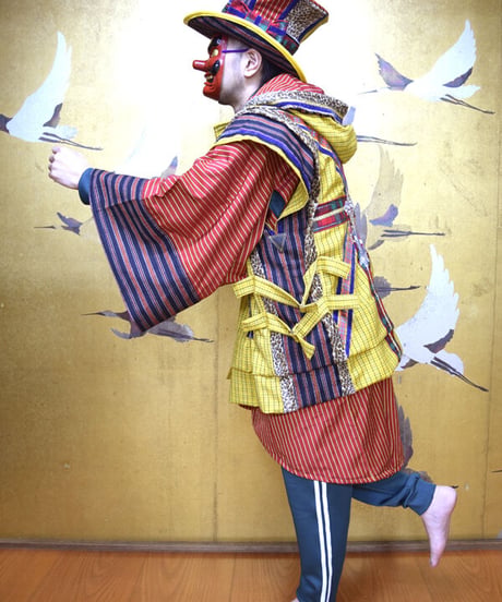 kki.2572　【KIMONO Custom】ユニオンジャックKIMONOジャケット＆グラモフォンシルクHAT　Set。
