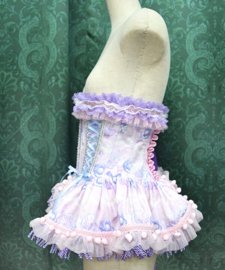 kki.2455　メルヘンシェルフリルウエストコルセット。