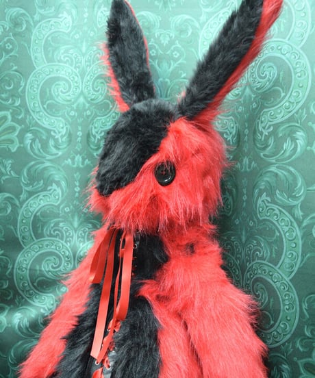 kki.2518　BLACK＆REDうさちゃんBAG。