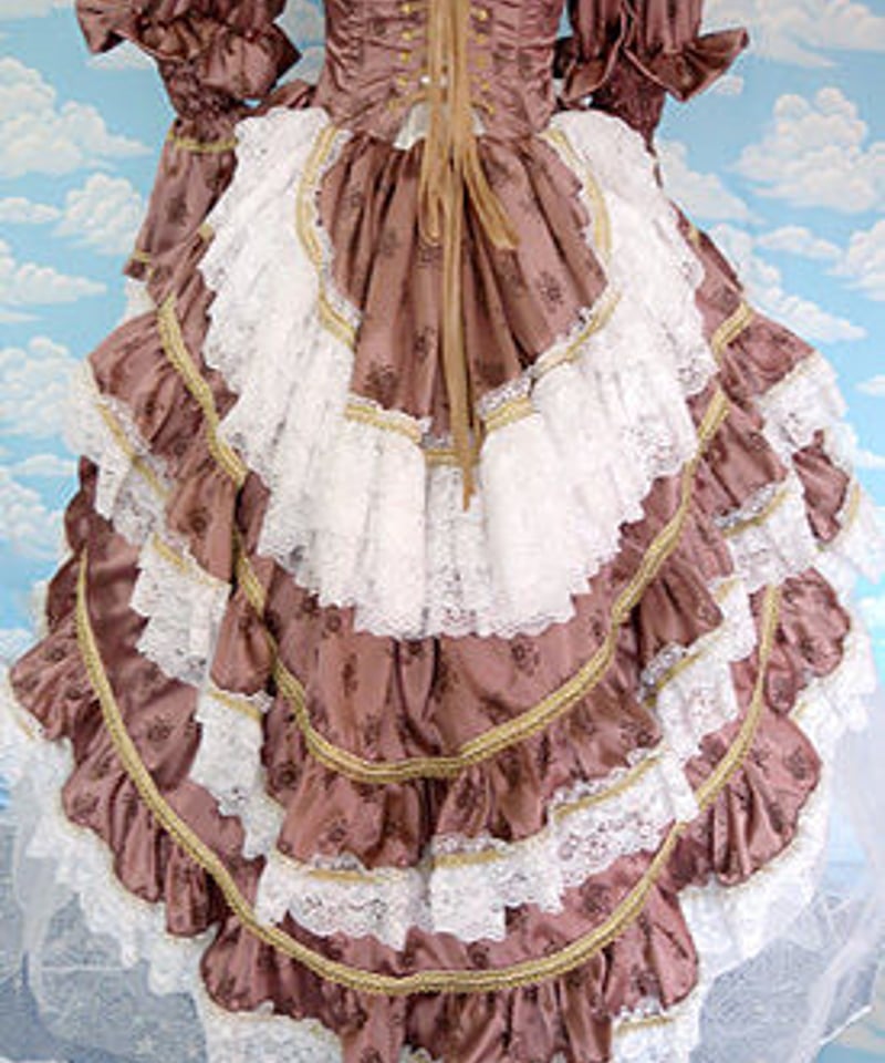 kki.1295 アントワネットコルセットドレス/チョーカー、クリノリンSet