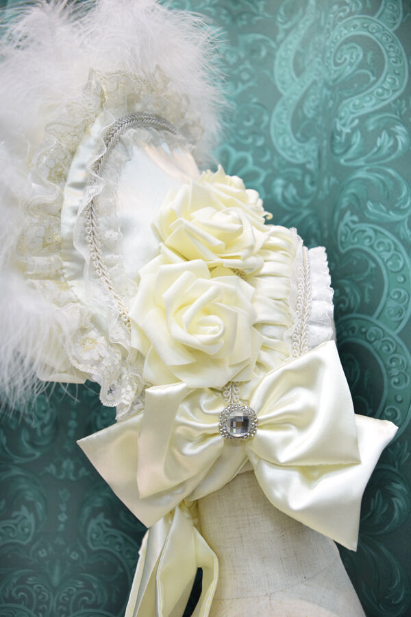 マリーアントワネット　ごみ箱 kki.2421 マリーアントワネットのホワイトローズボンネット