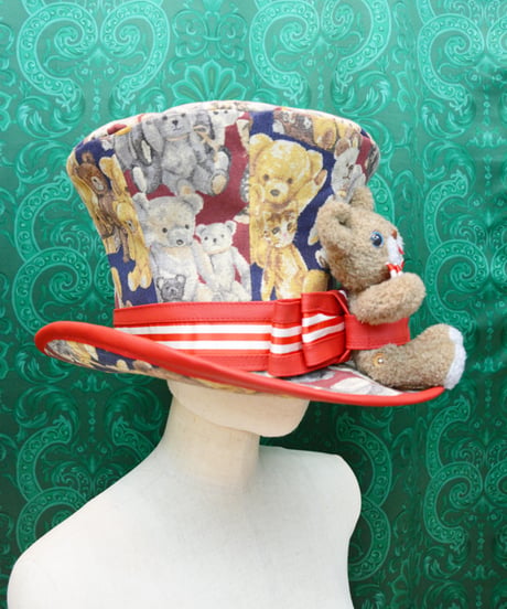 kki.2730　くまちゃんとお散歩グラモフォンシルクHAT。