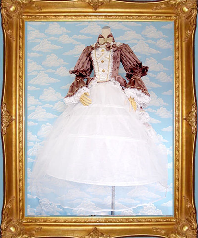 kki.1295 アントワネットコルセットドレス/チョーカー、クリノリンSet