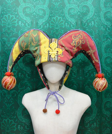 kki.2699　Vintage ornament　道化師のジェスターHAT。