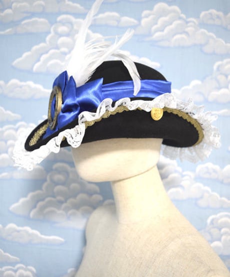 kki.1995　 額縁リボンサイドアップHAT。 ＜ブラック＞