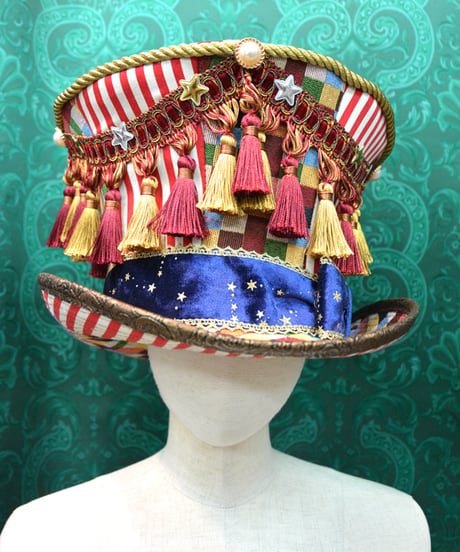 kki.2617　星屑のサーカスグラモフォンシルクHAT。