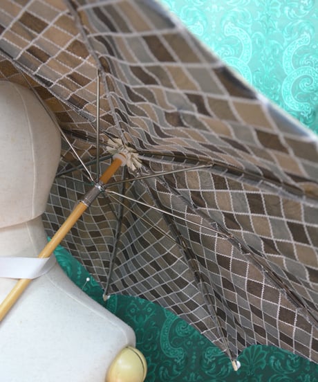 kki.2655　Vintage horse parasol。 （日傘）