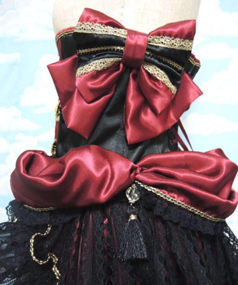 kki.1891 ワインレッドの誘惑ウエストコルセット。 | 危機裸裸商店WEBSHOP