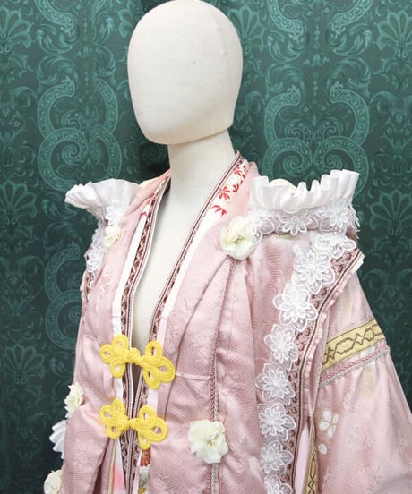 kki.2519　【KIMONO Custom】桜舞い散る振袖ガウン。