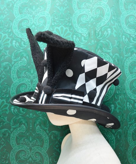 kki.2728　MONOKURO PONPON RABBIT グラモフォンシルクHAT。