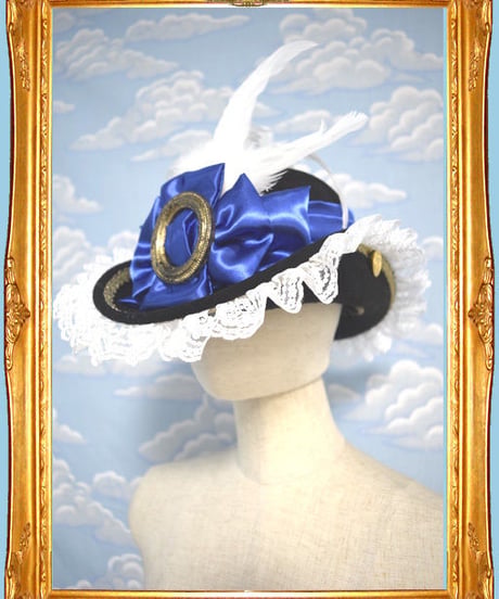 kki.1995　 額縁リボンサイドアップHAT。 ＜ブラック＞