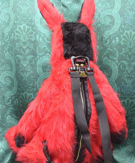kki.2518　BLACK＆REDうさちゃんBAG。