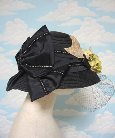 kki.1898　ビンテージローズベールHAT。
