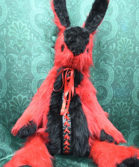 kki.2518　BLACK＆REDうさちゃんBAG。