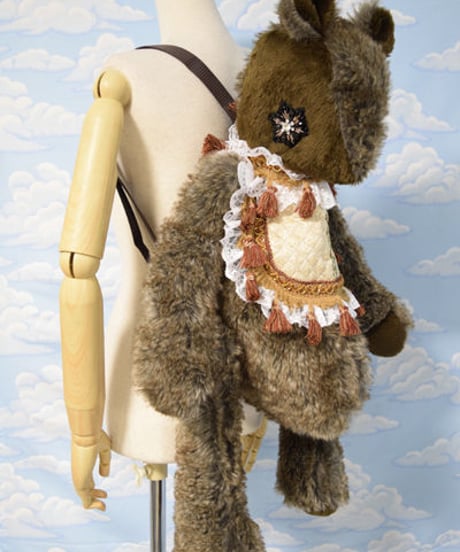 kki.1981　アンティークブラウンベアーぬいぐるみBAG。