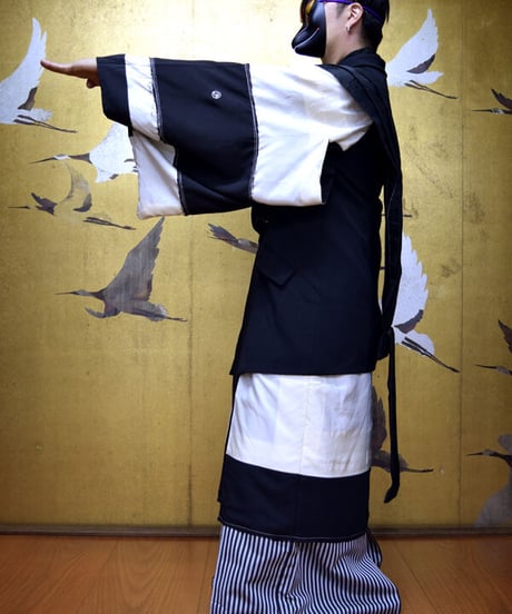 kki.2551　【KIMONO Custom】モノクロ裃ジャケット。
