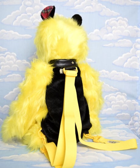 kki.2054　タータンチェックイエロークマBAG。