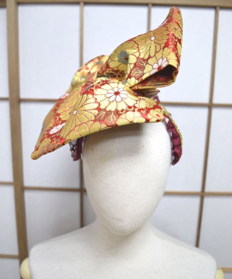 kki.2570　【KIMONO Custom】モダン帯おリボンカチューシャヘッドドレス。
